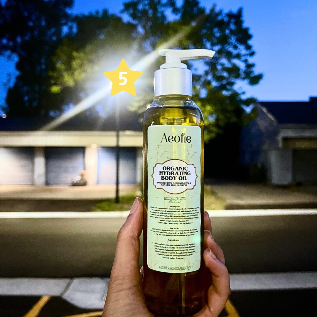 Organic & Natural Body Oil Infused with Amber Fragrance | Healing and Repair | Infused with Antioxidants | Leaves skin Glowing