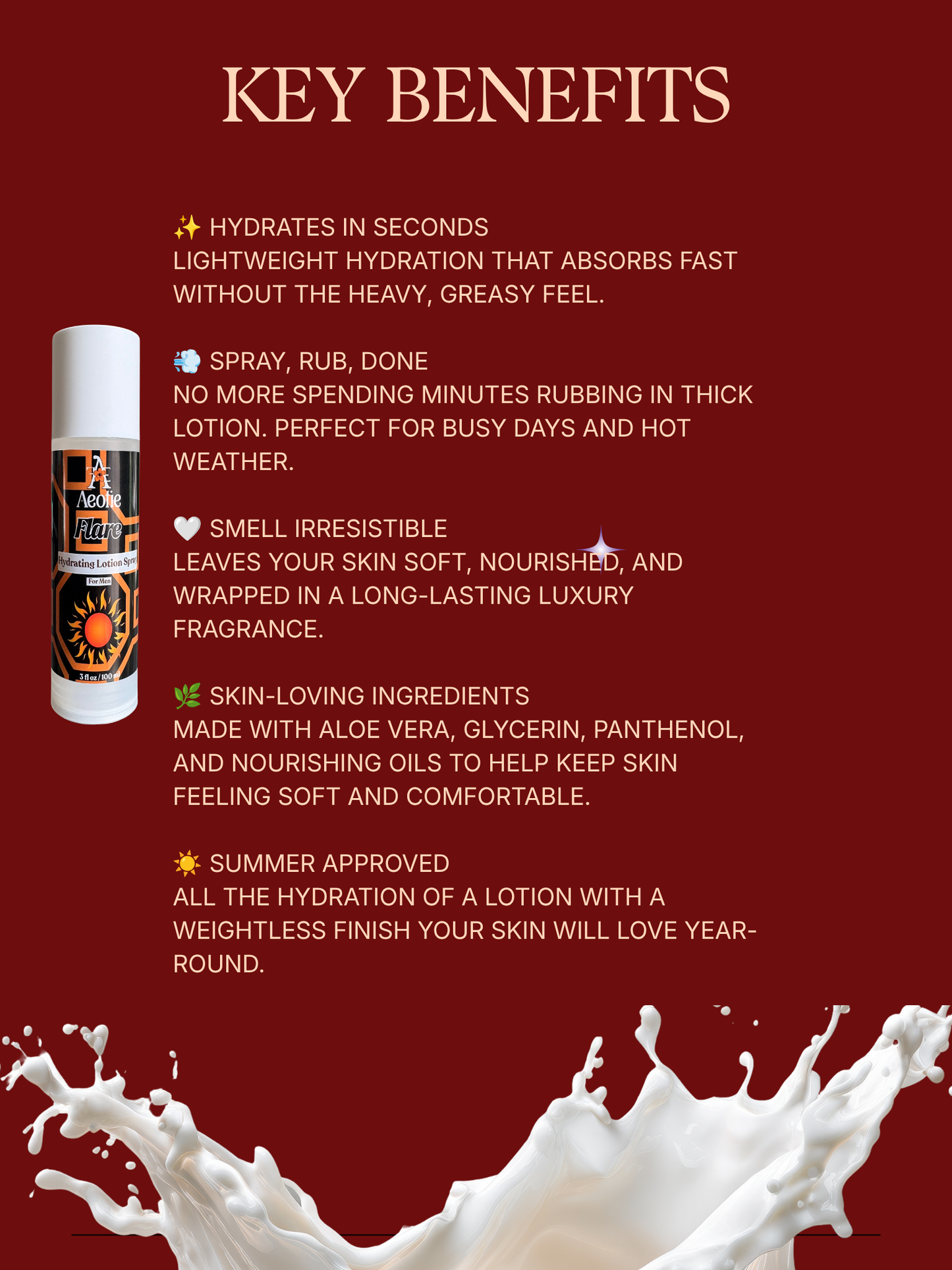 Flare - Spray Lotion for Men