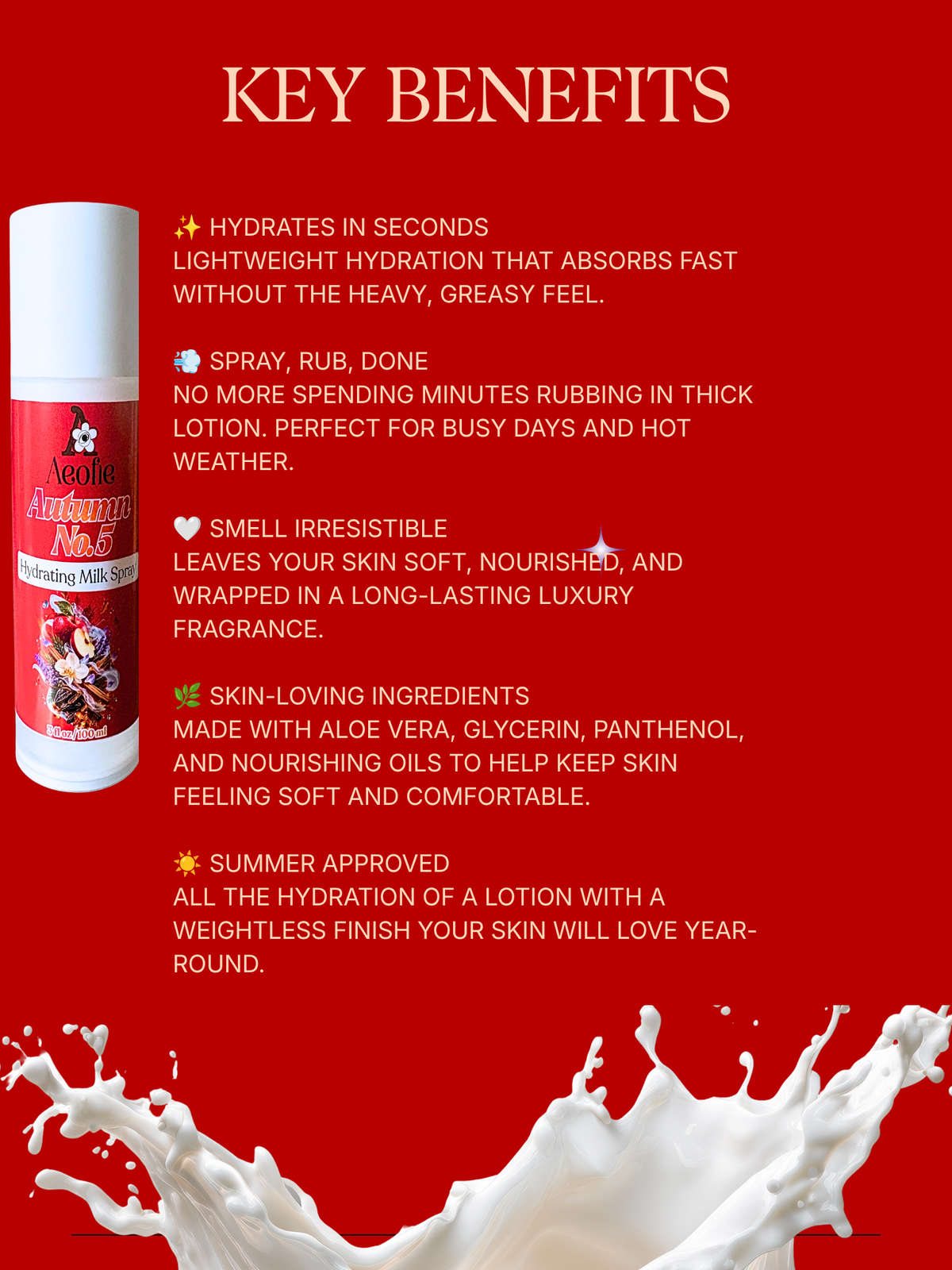 Autumn NO.5 Milky Spray Lotion