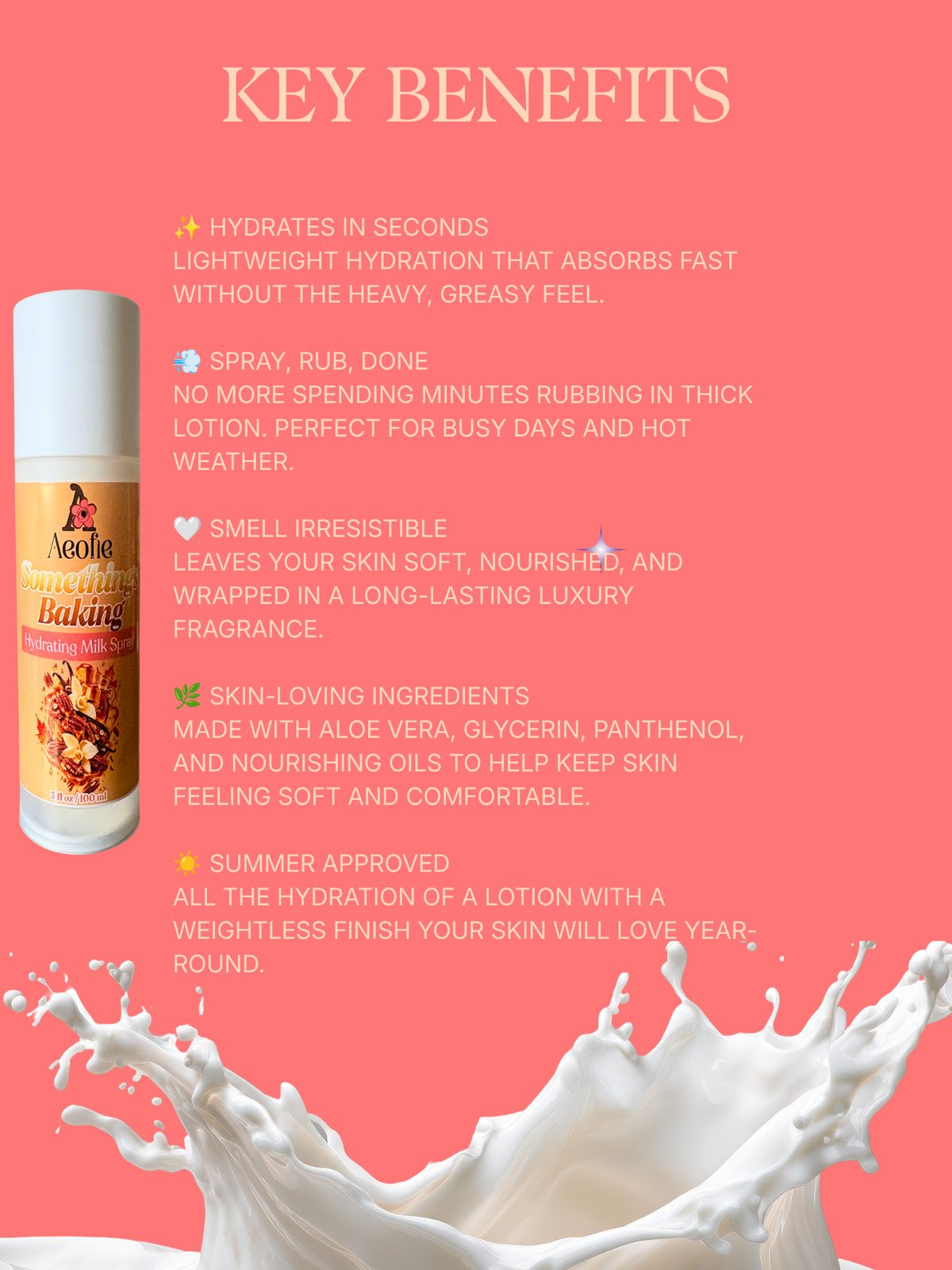 Somethings Baking Milky Spray Lotion