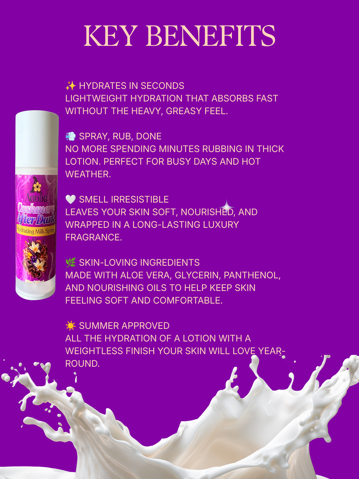 Cashmere After Dark Milky Spray Lotion
