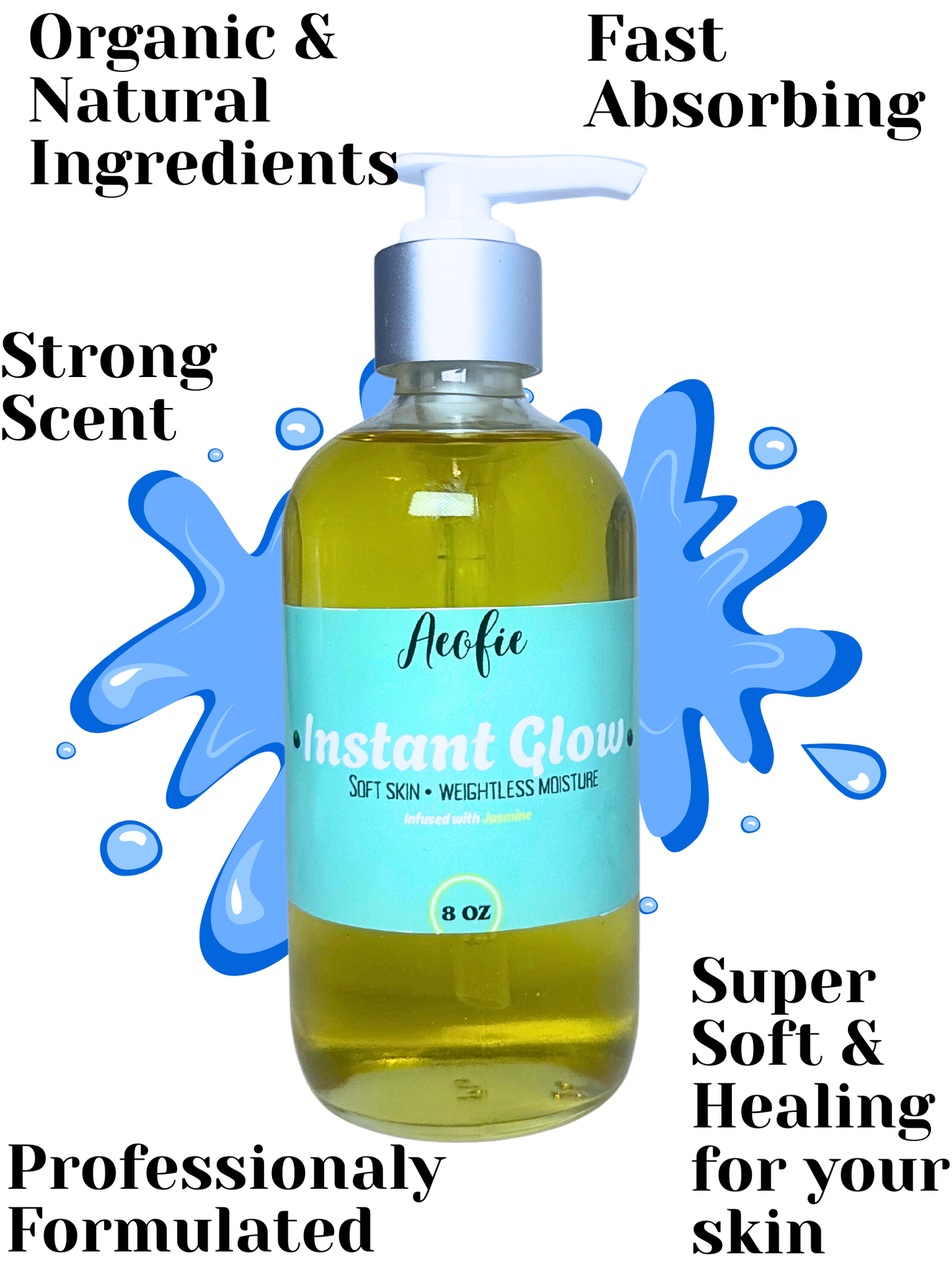 Body Oil Professionally Formulated Lightweight Formula Absorbs Instantly Scent is Strong Made with All Organic & Natural Ingredients